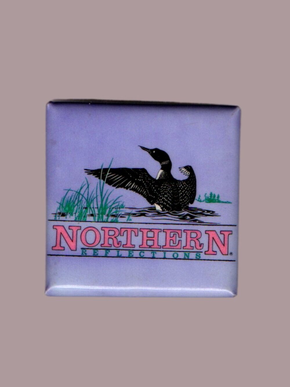 5/$20 Vintage Northern Reflections 1.5" Square Button